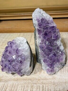 Brazilian Amethysts 2pc Deep Purple Pair 3.5lbs